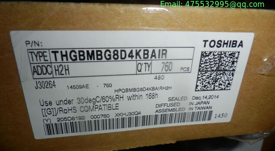 THGBMBG8D4KBAIR Toshiba Managed NAND Flash Serial e-MMC 3.3V 256G-bit 256G/64G/32G x 1/4