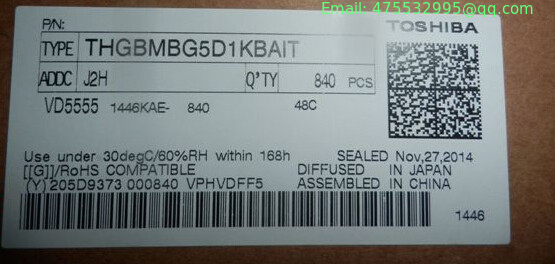 THGBMBG5D1KBAIL THGBMBG5D1KBAIT Toshiba NAND Flash Serial e-MMC 32G-bit 153-Pin FBGA