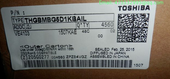 THGBMBG5D1KBAIT Toshiba Managed NAND Flash Serial e-MMC 32G-bit 153-Pin FBGA