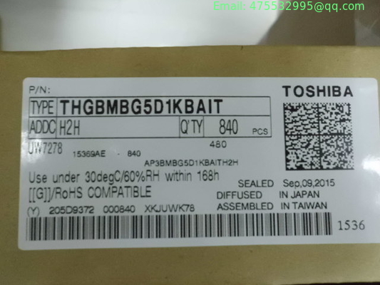 THGBMBG5D1KBAIT Toshiba Managed NAND Flash Serial e-MMC 32G-bit 153-Pin FBGA