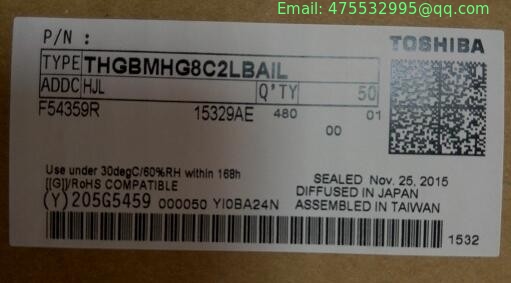 THGBMHG7C1LBAIL TOSHIBA Flash Card 16G-byte 3.3V Embedded MMC 153-Pin WFBGA