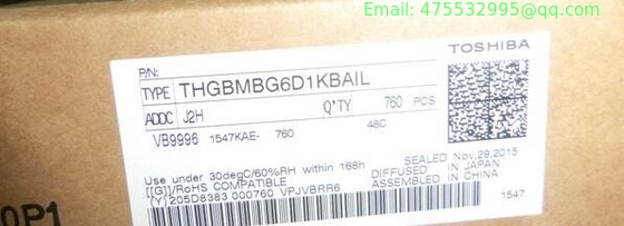 THGBMBG6D1KBAIL Toshiba MLC NAND Flash Serial e-MMC 3.3V 64G-bit 153-Pin FBGA