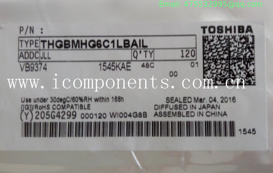 THGBMHG6C1LBAIL Toshiba 8GB NAND 15NM EMBEDDED MULTIMEDIA CHIP (EEPROM) WCQ