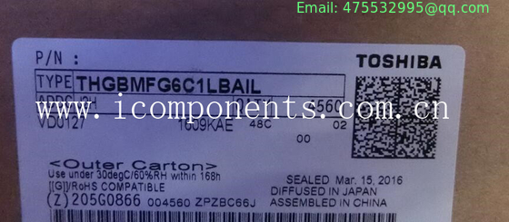 THGBMFG6C1LBAIL 8GB NAND 15EMBEDDED MULTIMEDIA CHIP (EEPROM) - Trays