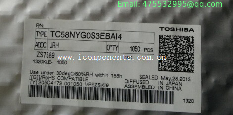 TC58NYG0S3EBAI4 Toshiba SLC NAND Flash Serial 1.8V 1Gbit 128M x 8bit 63-Pin TFBGA