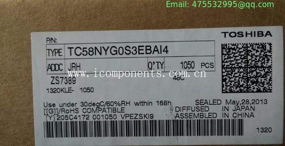 TC58NYG0S3EBAI4 Toshiba SLC NAND Flash Serial 1.8V 1Gbit 128M x 8bit 63-Pin TFBGA