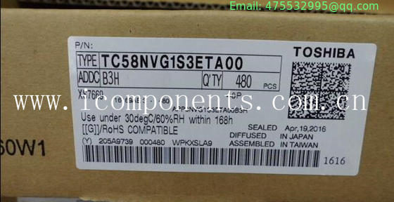 TC58NVG1S3ETA00 TC58NVG1S3ETA00 Toshiba SLC NAND Flash Serial 3.3V 2Gbit 256M x 8bit 30us