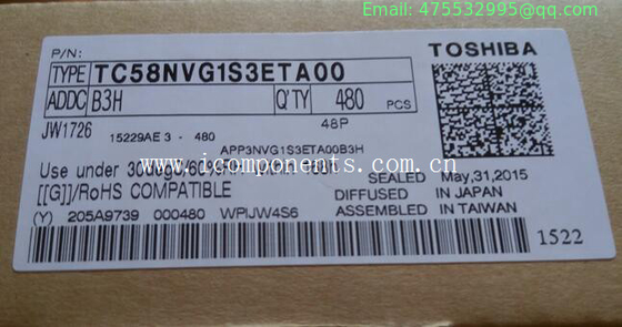 TC58NVG1S3ETA00 SLC NAND Flash Serial 3.3V 2G-bit 256M x 8 30us 48-Pin TSOP-I