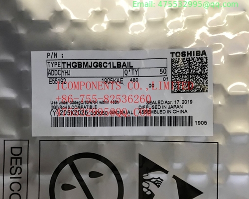 THGBMJG6C1LBAIL KIOXIA	IC FLASH 64G MMC 52MHZ 153WFBGA NAND FLASH