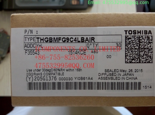 THGBMFG8C4LBAIR  TOSHIBA	Flash Card 32G-byte 3.3V Embedded MMC 153-Pin WFBGA (Alt: THGBMBG8D4KBAIR  )