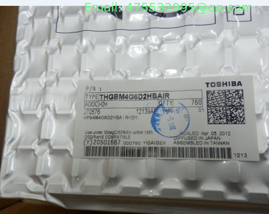THGBM5G6A2JBAIR Toshiba Managed NAND Flash Serial e-MMC 3.3V 64Gbit 153-Pin VFBGA