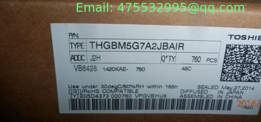 THGBM5G7A2JBAIR Toshiba MLC NAND Flash Serial e-MMC 3.3V 128Gbit 153-Pin VFBGA
