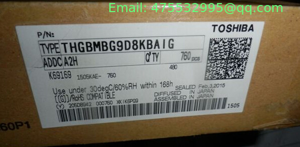 THGBMBG9D8KBAIG Toshiba MLC NAND Flash Serial e-MMC 3.3V 512G-bit 153-Pin FBGA