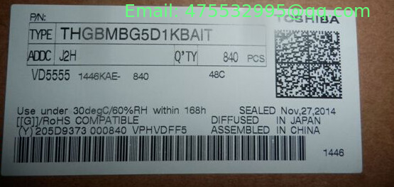 THGBMBG5D1KBAIL THGBMBG5D1KBAIT Toshiba NAND Flash Serial e-MMC 32G-bit 153-Pin FBGA