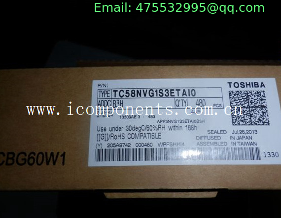 TC58NVG1S3ETAI0  SLC NAND Flash Serial 3.3V 2Gbit 256M x 8bit 25ns 48-Pin TSOP-I