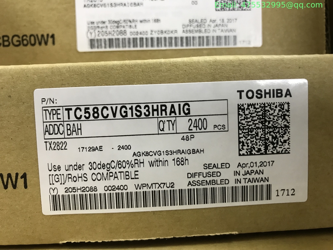 TC58CVG1S3HRAIG  Toshiba 2GB SERIAL NAND 24NM WSON8 3.3V