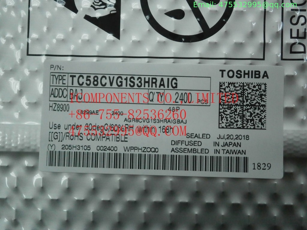 TC58CVG1S3HRAIG  KIOXIA	NAND Flash Serial-SPI 3.3V 2G-bit 8ns 8-Pin WSON EP