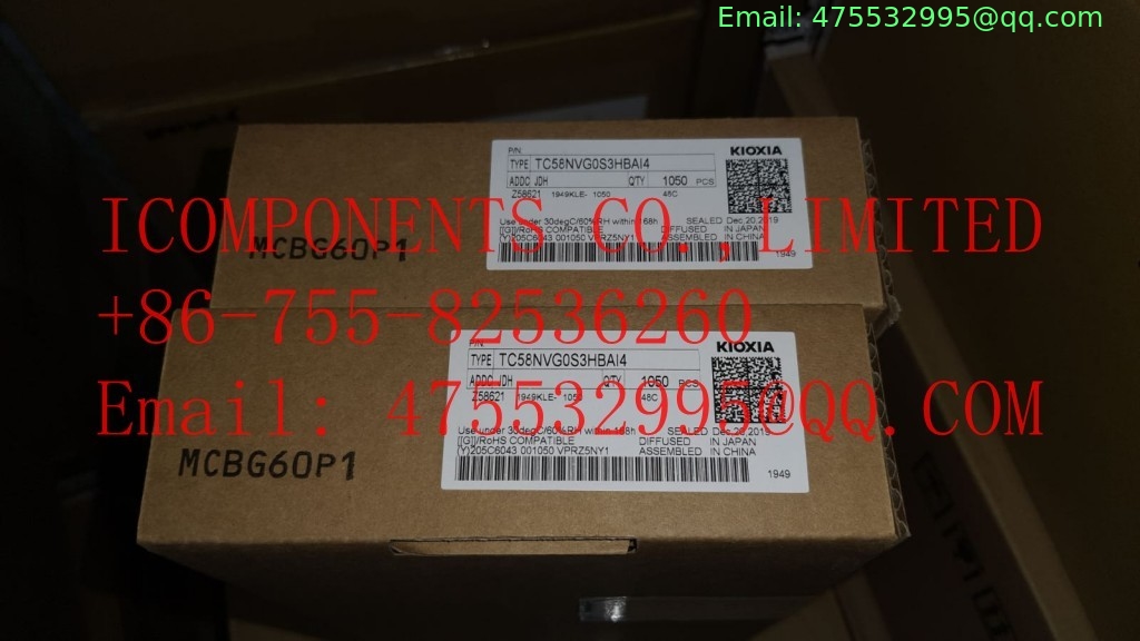 TC58NVG0S3HBAI4 TOSHIBA SLC NAND Flash Parallel 3.3V 1G-bit 128M x 8 63-Pin FBGA T/R