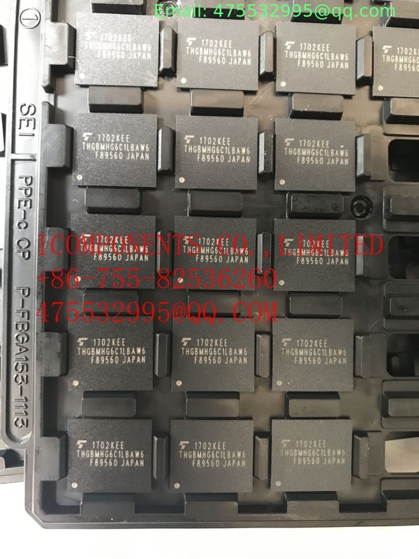 THGBMHG6C1LBAW7  KIOXIA	NAND Flash Serial e-MMC 3V/3.3V 64G-bit 64G/16G/8G x 1/2-bit/4-bit Automotive 153-Pin FBGA Tray