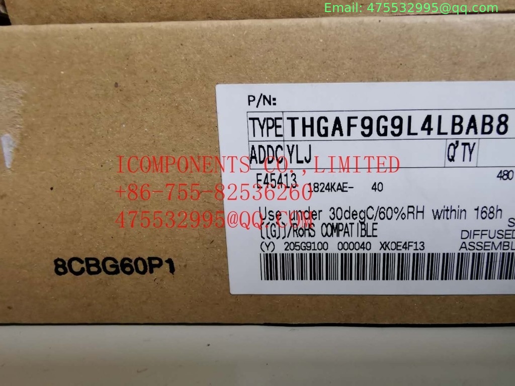 THGAFBG9T23BAB8   KIOXIA	Flash Card 64G-byte 3.3V Embedded MMC 153-Pin  VFBGA (Alt: THGAFBG9T23BAB8  )